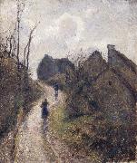 Camille Pissarro Steep road at Osny Germany oil painting artist